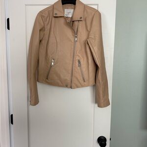 Anthropologie Tan Faux Leather Jacket